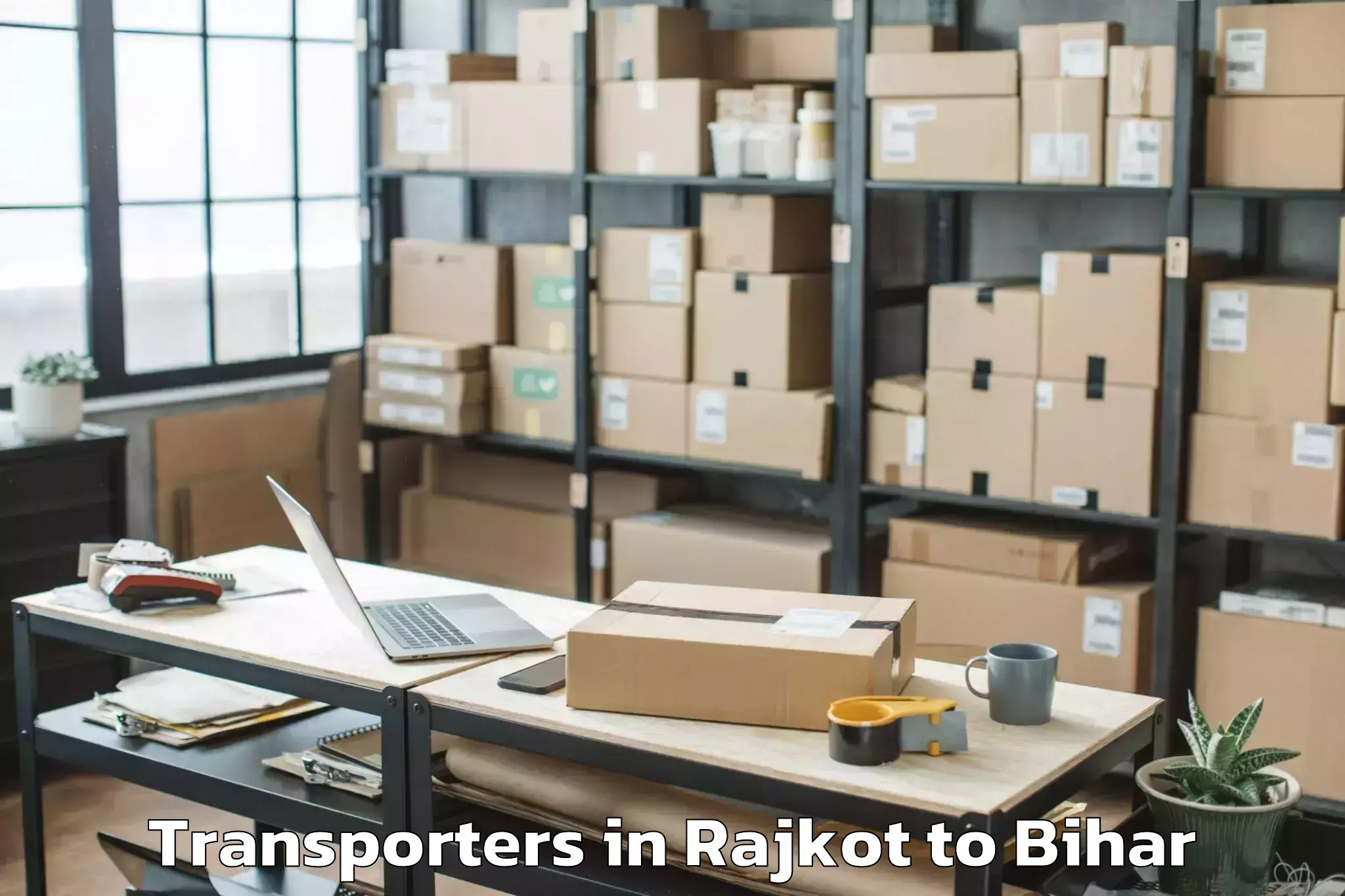 Book Rajkot to Kurtha Transporters Online